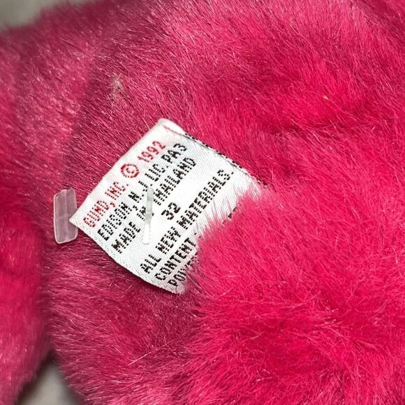 Vintage 1992 gund victoria secret Pink Plush Teddy Bear Stuffed Animal Rare 14” - Picture 4 of 4